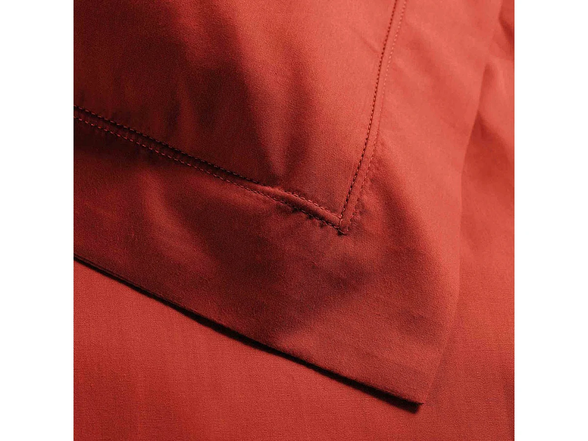 Set aus 2 Perkal Kissenbezügen Rot 100% Baumwolle Weich OEKO-TEX - Maschinenwaschbar