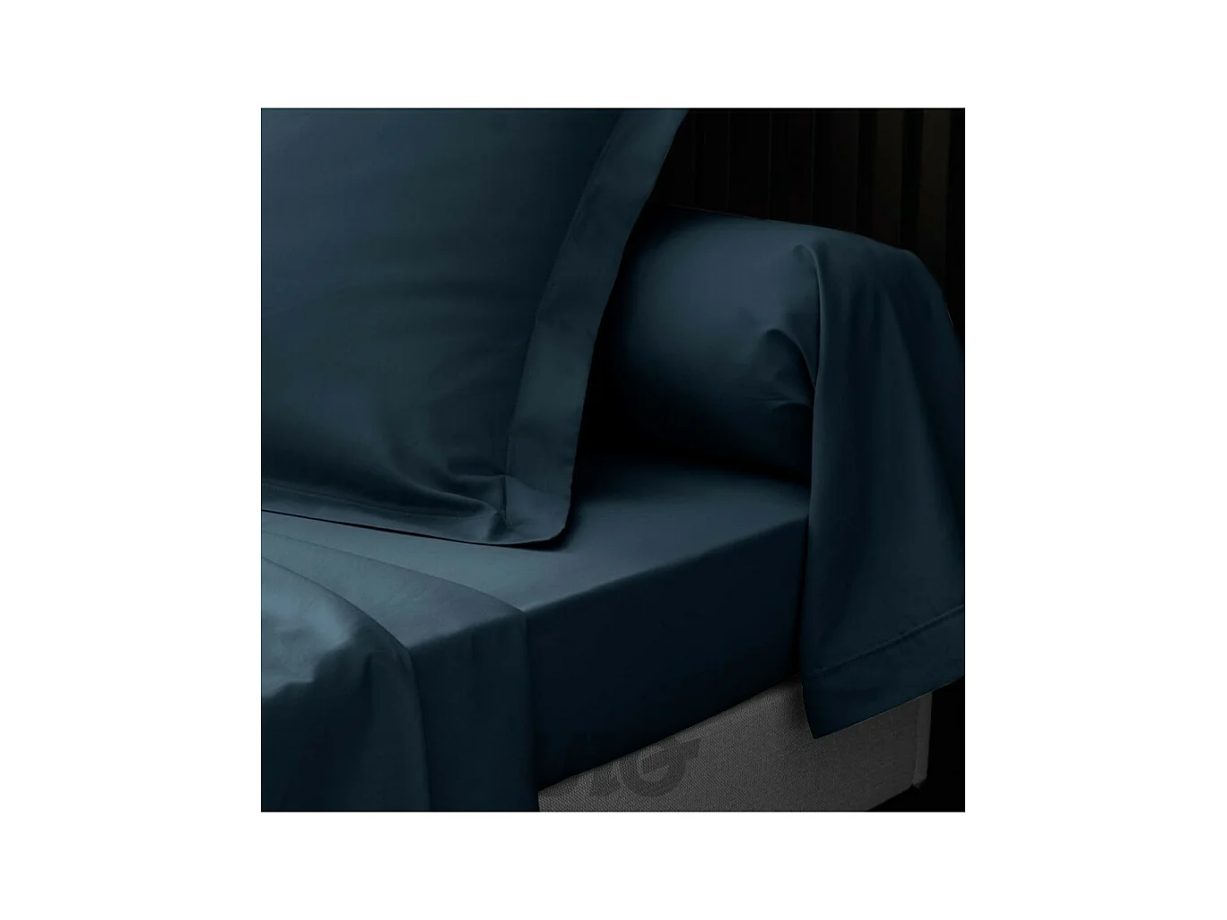 Taie d'Oreiller "Percaline" 50x70cm Bleu Nuit