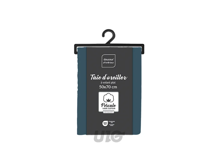 Taie d'Oreiller "Percaline" 50x70cm Bleu Nuit