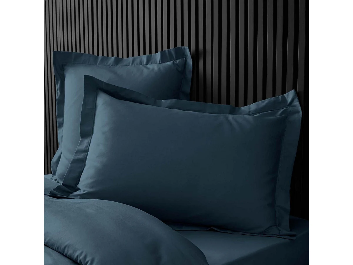 Set aus 2 Perkal Kissenbezügen Rot 100% Weiche und Seidige Baumwolle - OEKO-TEX Zertifiziert