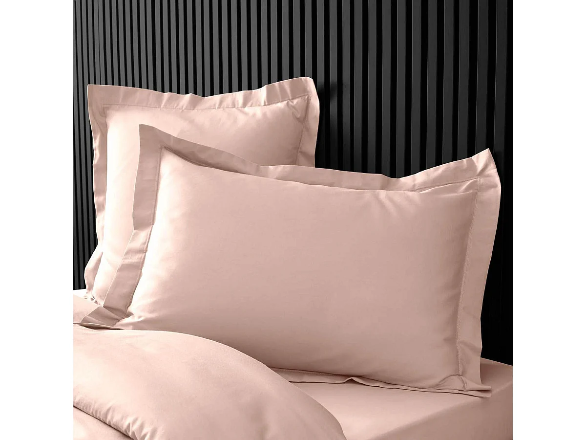 Set aus 2 Perkal Kissenbezügen Rot 50x70cm - Weich und Seidig