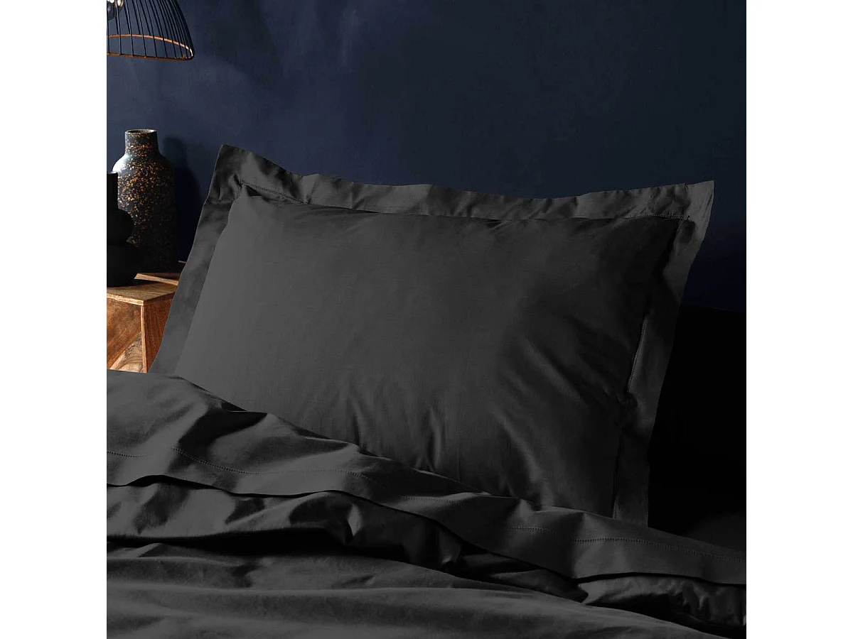 Taie d'Oreiller "Lina" 50x70cm Noir
