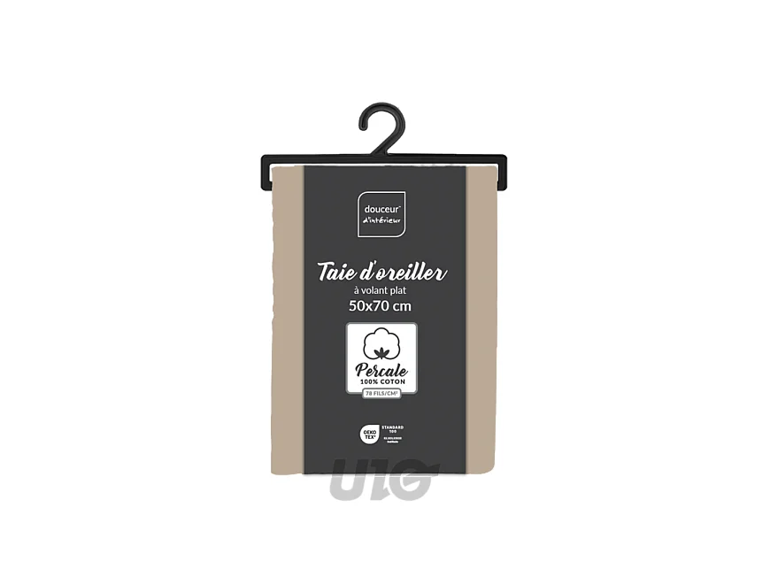 Taie d'Oreiller "Percaline" 50x70cm Sable