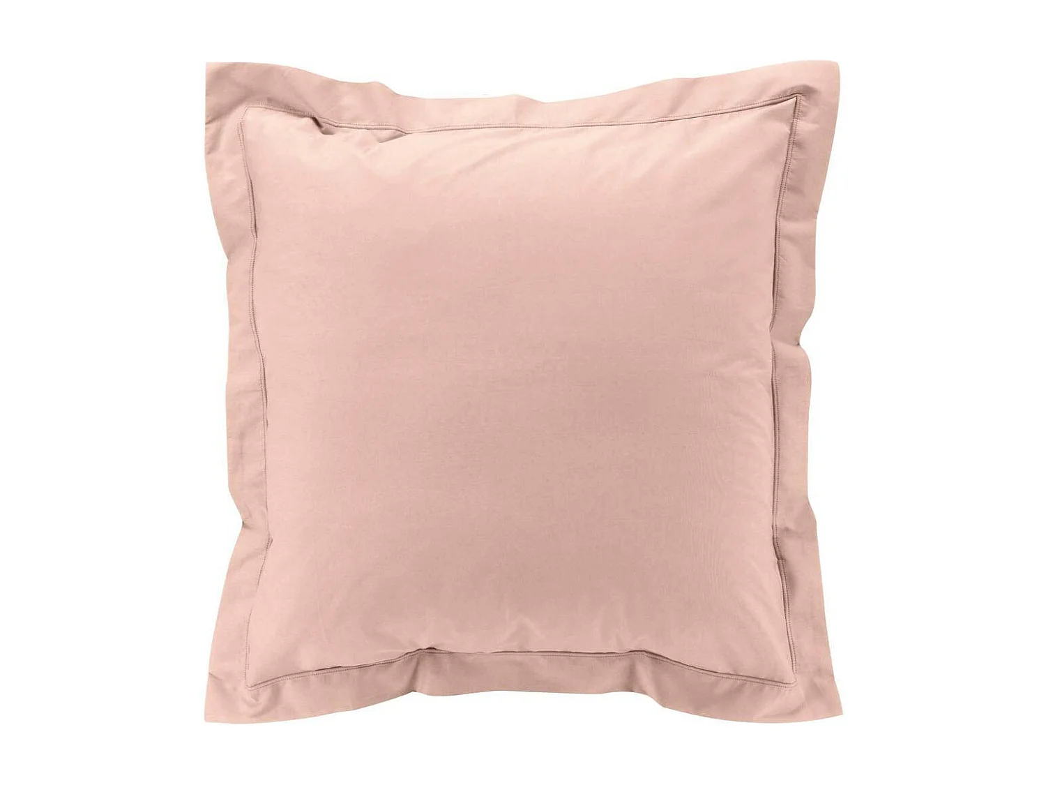 Kissenbezug Percale 63x63 cm Nude 100% Baumwolle Oeko-Tex Bourdon-Finish Komfortabel und Langlebig