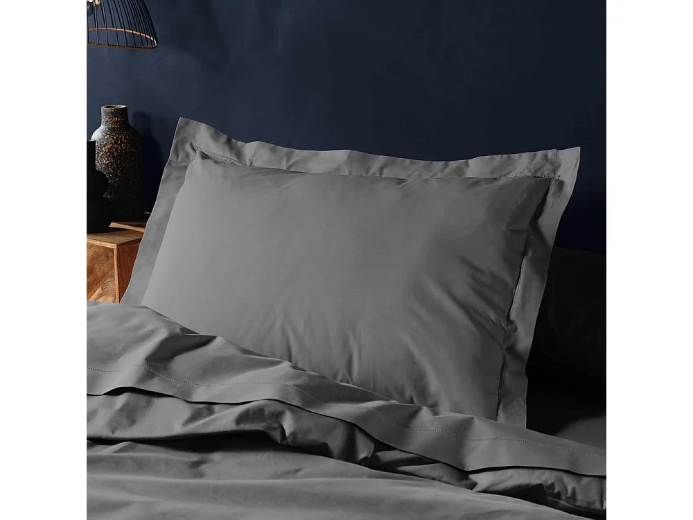 Taie d'Oreiller "Lina" 50x70cm Anthracite