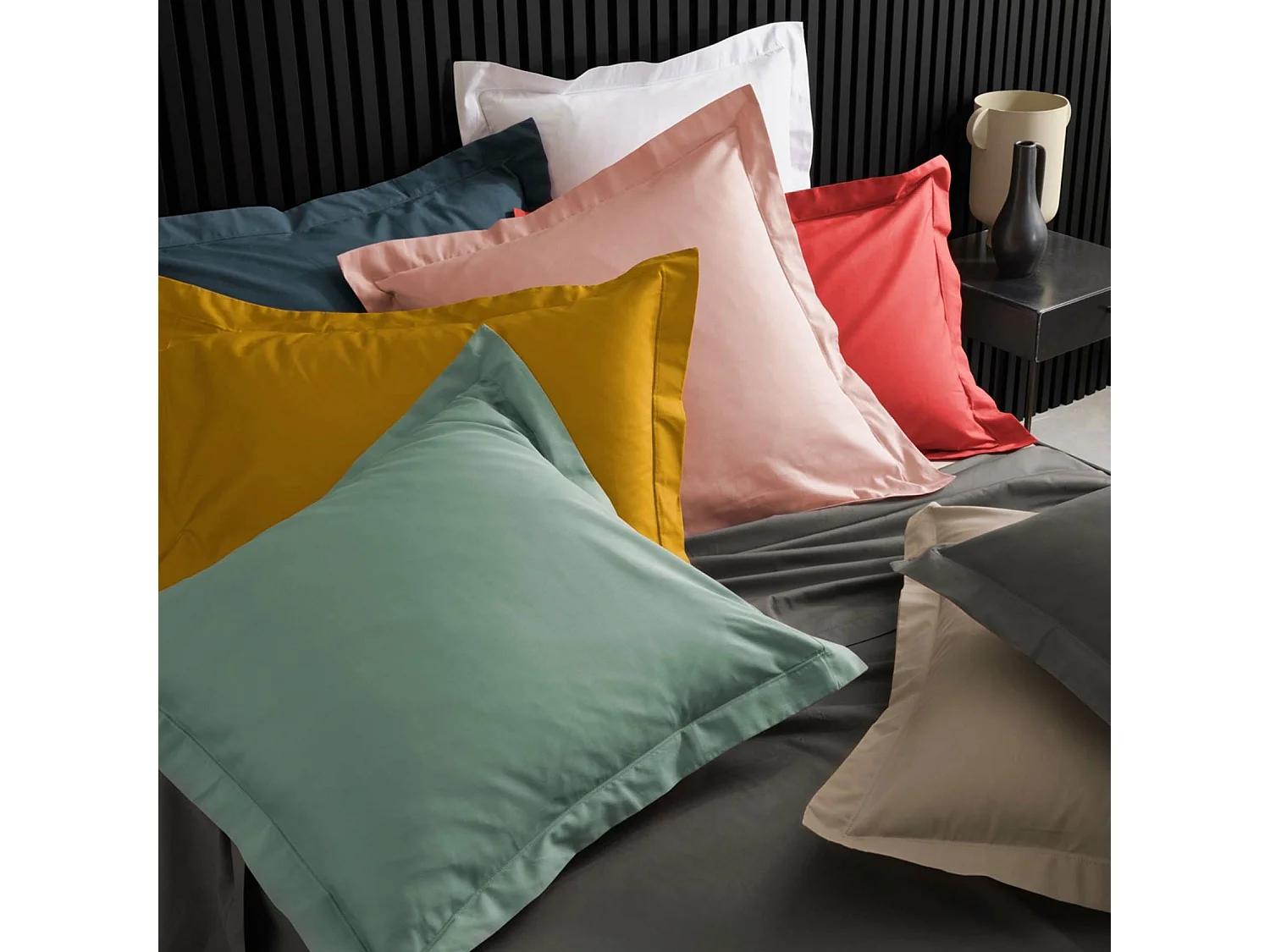 Uni Baumwollperkal Kissenbezug