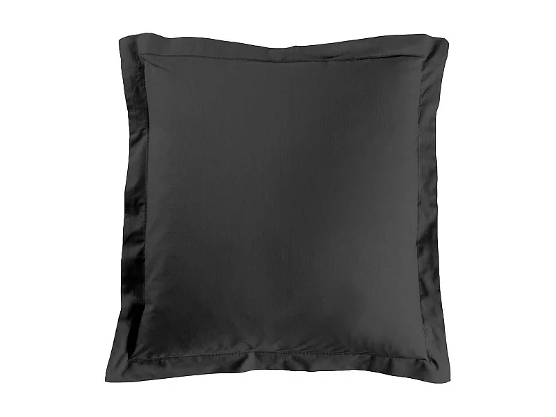 Capa de Almofada "Lina" 63x63cm Preto 100% Algodão Certificado Oeko-Tex