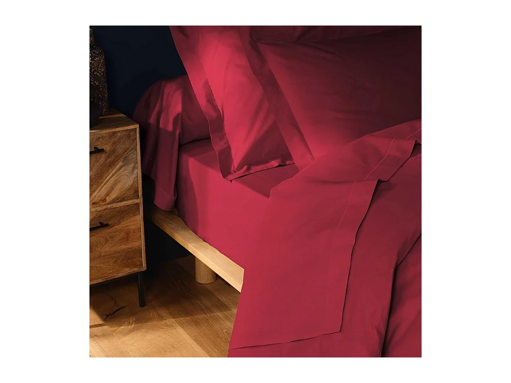 Kissenbezug "Lina" 63x63cm aus Baumwolle Marsala