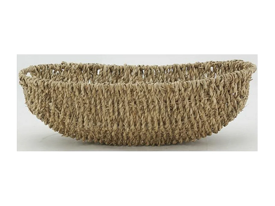 Corbeille ovale en jonc L 35 cm