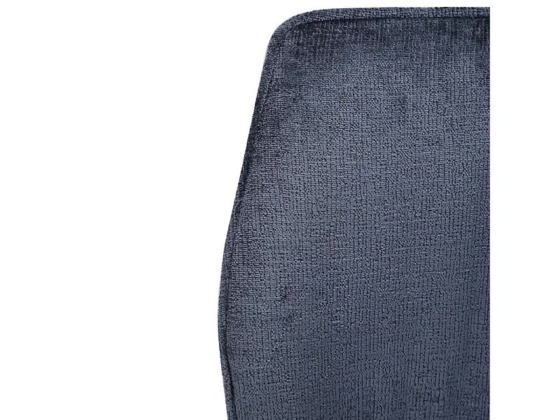 Lot de 2 chaises en velours doux bleu nuit pied métal noir - JAMES