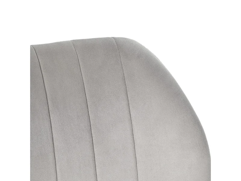 Lot de 2 chaises en velours gris clair avec pieds métal noir - EMILIO