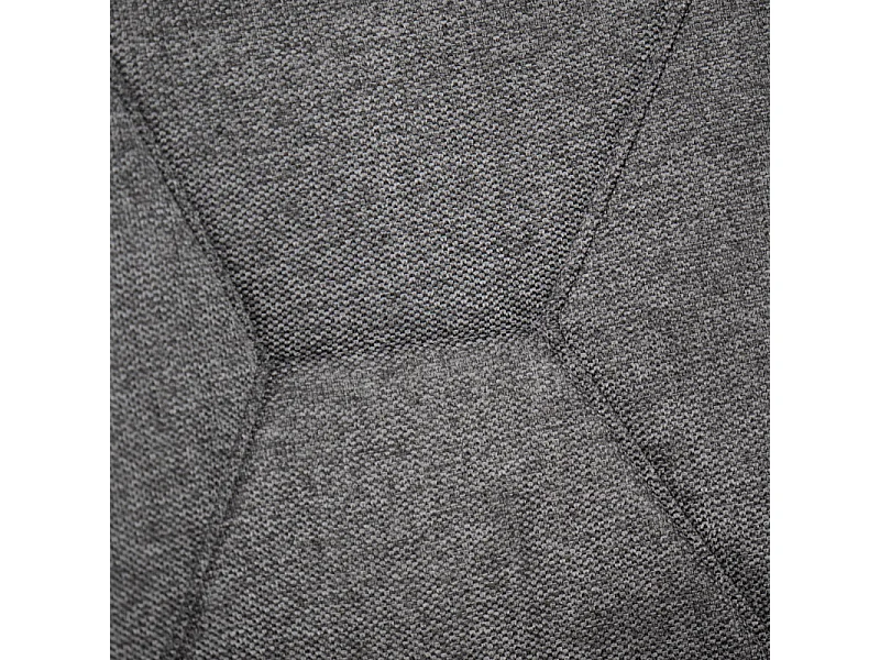 Lot de 2 chaises avec accoudoirs tissu gris et pieds métal - THEO