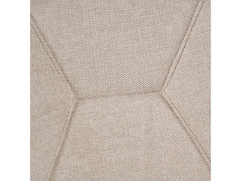 Lot de 2 chaises avec accoudoirs tissu beige et pieds métal - THEO