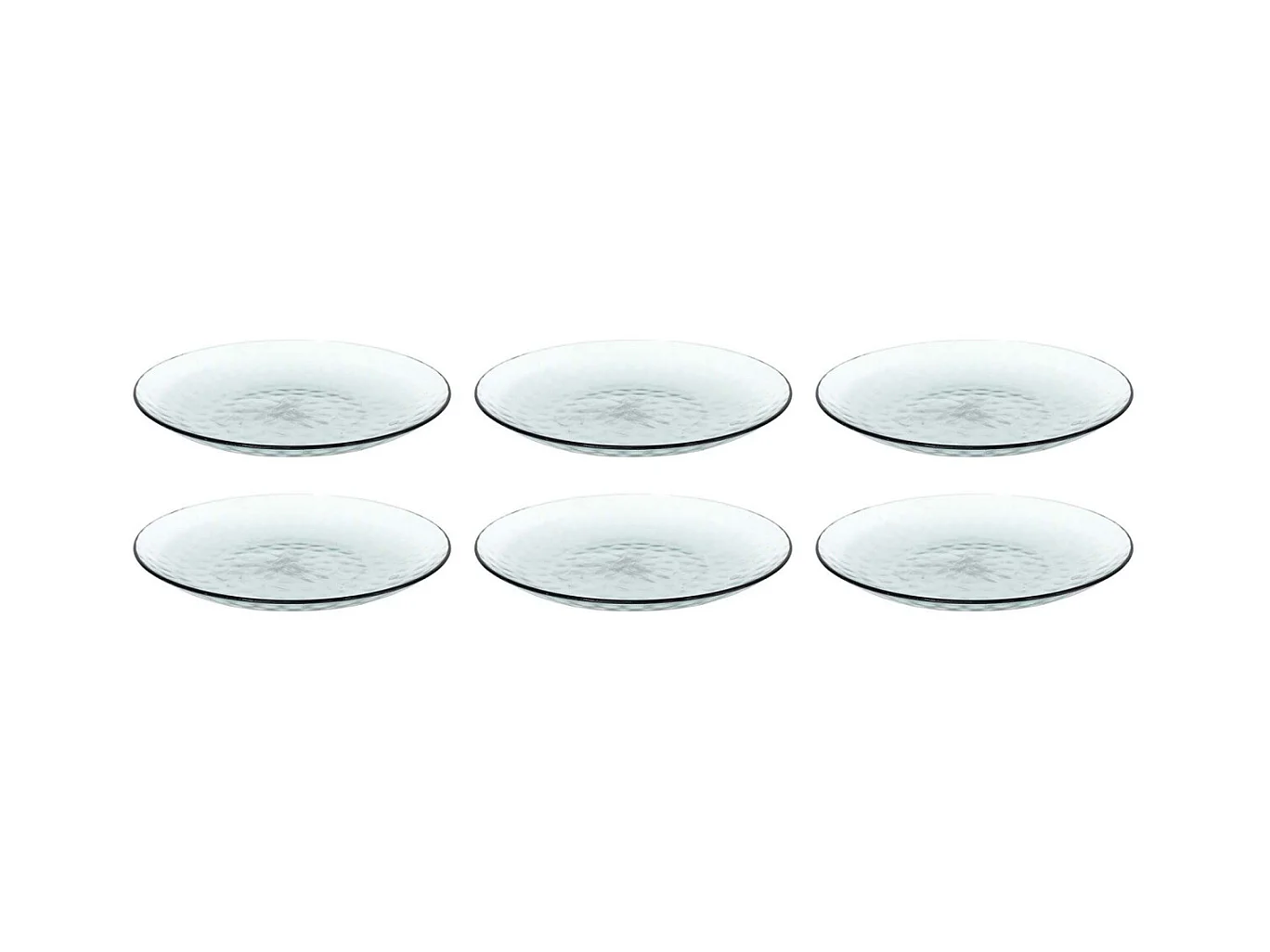 Platos de plástico con efecto martillado (Juego de 6)
