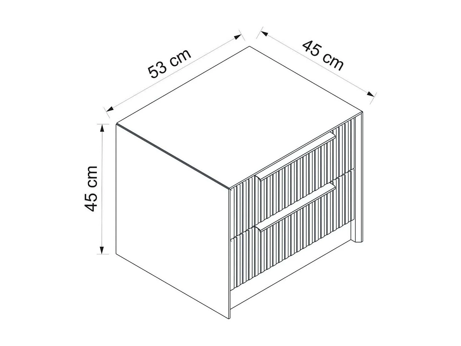 Chevet en aggloméré Kale (Lot de 2)