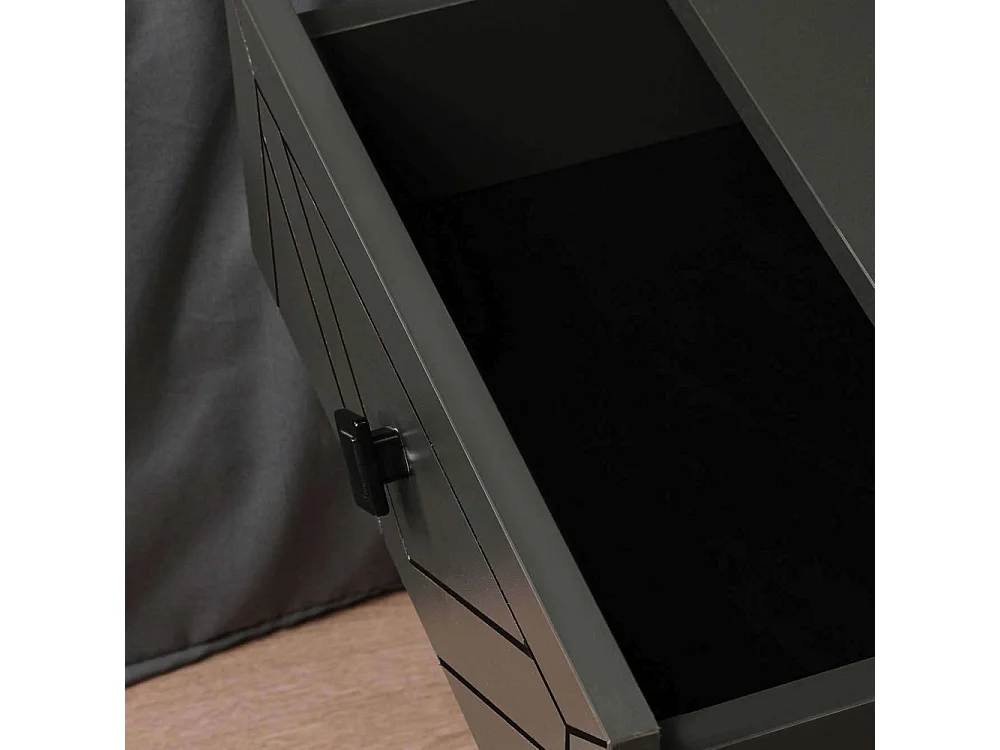 Chevet en aggloméré et métal Luna (Lot de 2)