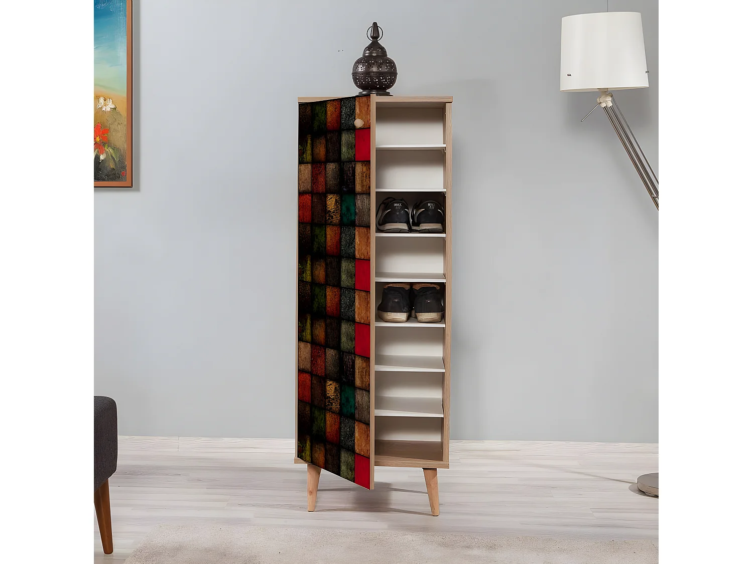 Meuble à chaussures en mélaminé Filinta