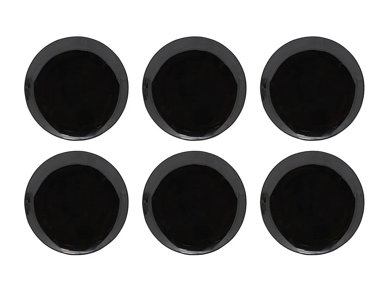 Assiettes en porcelaine noire (lot de 6)