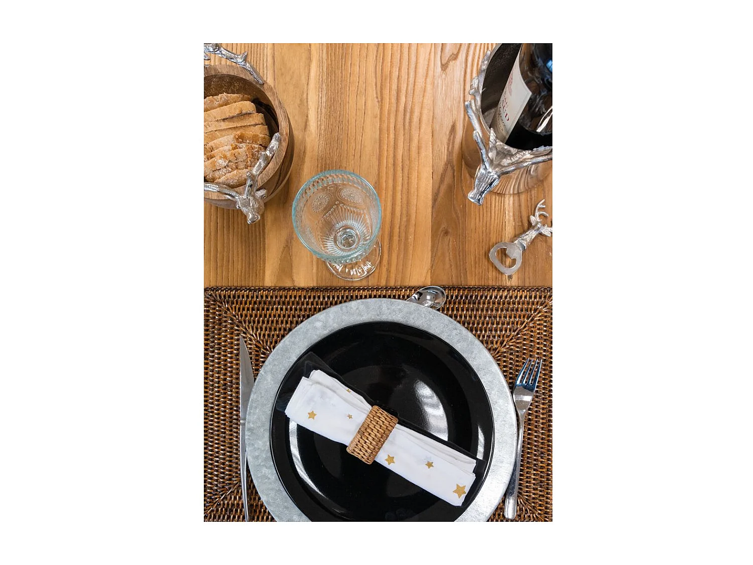 Assiettes en porcelaine noire (lot de 6)