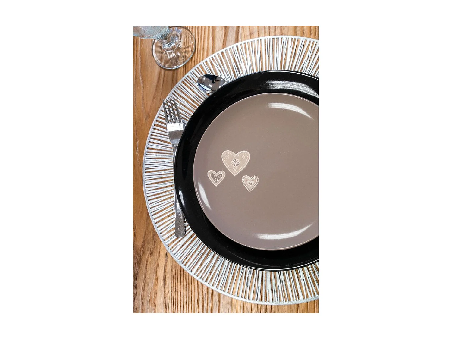 Assiettes en porcelaine noire (lot de 6)