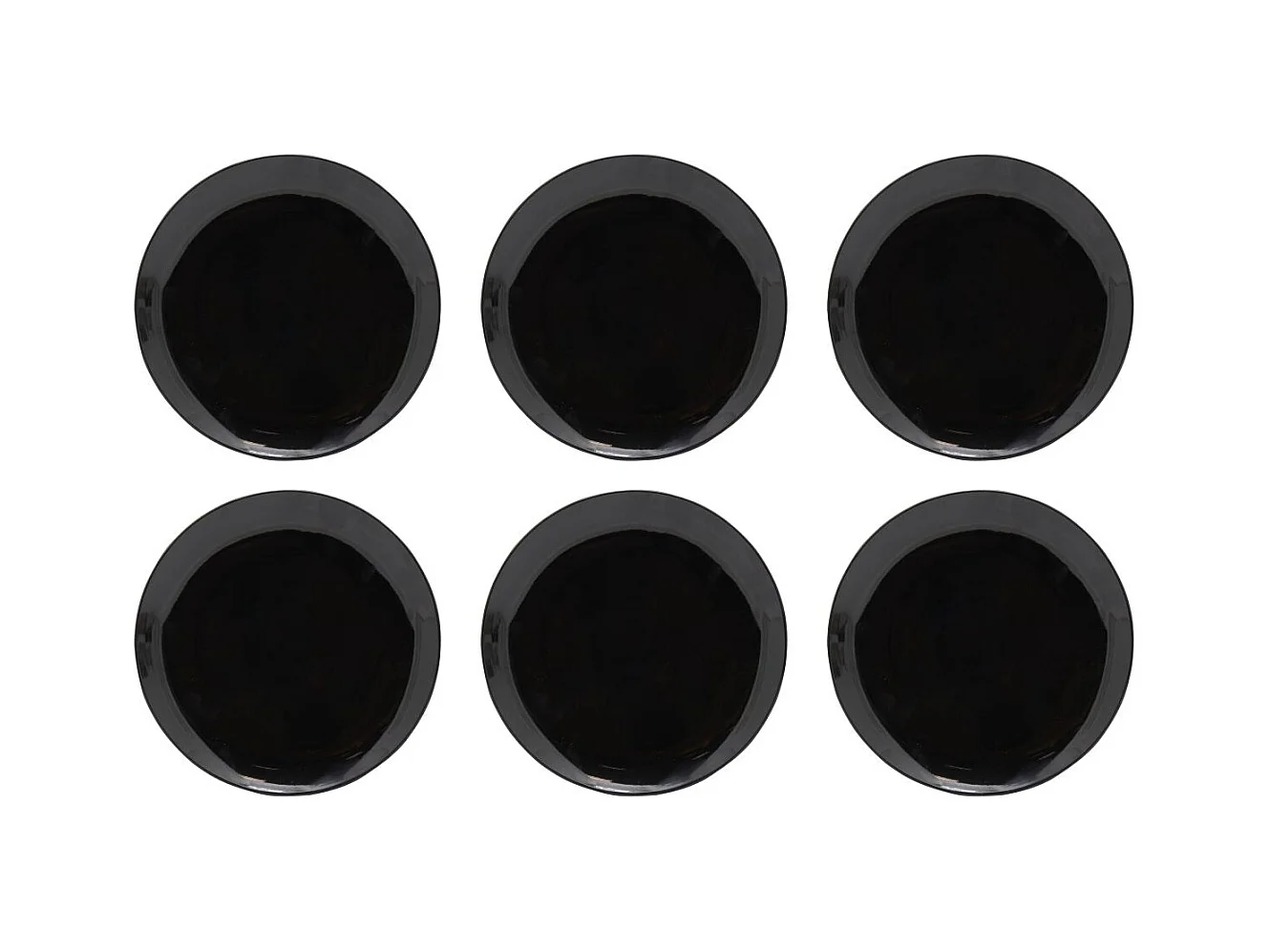 Assiettes en porcelaine noire (lot de 6)