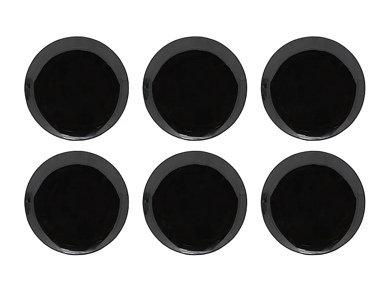 Assiettes en porcelaine noire (lot de 6)