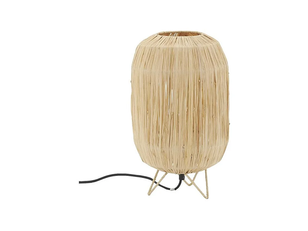 Lampe à poser en raphia Kenya Lampe à poser Naturel