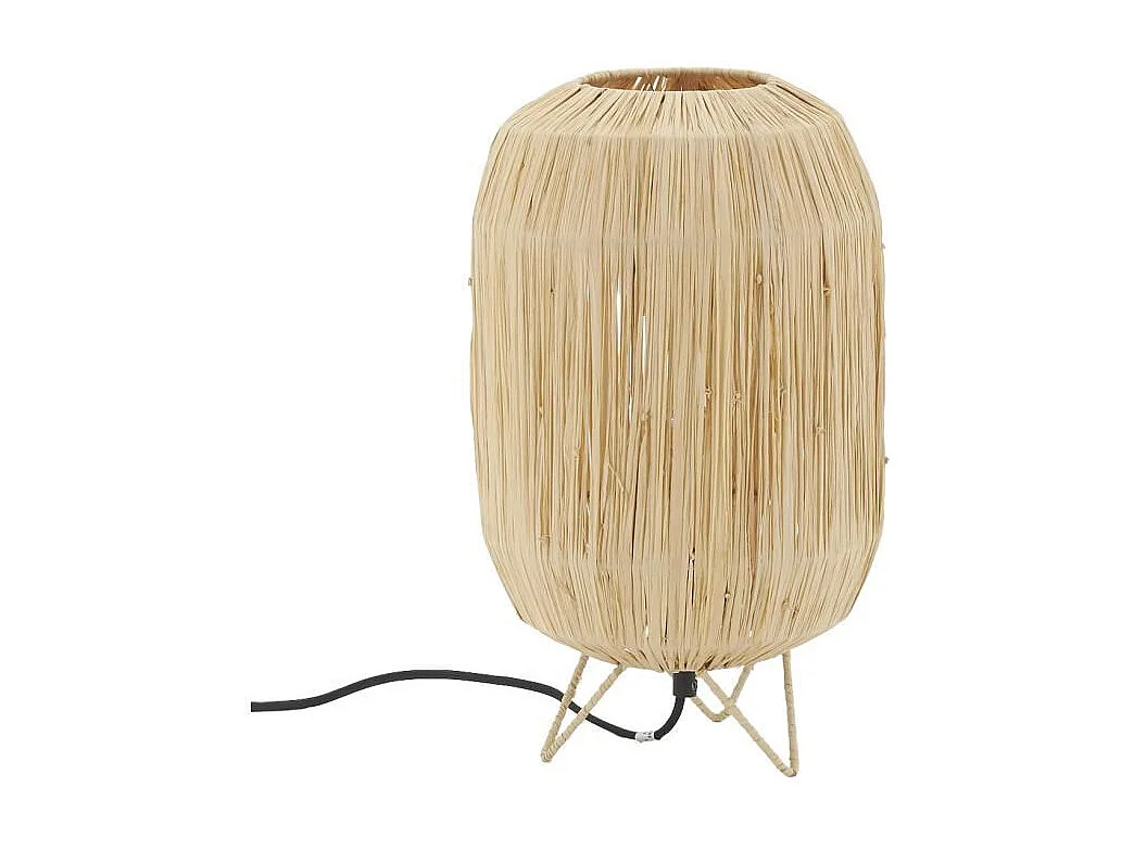 Lampe à poser en raphia Kenya Lampe à poser Naturel