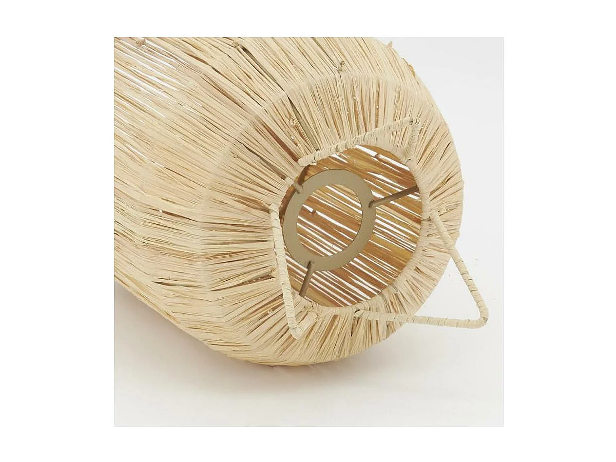 Lampe à poser en raphia Kenya Lampe à poser Naturel