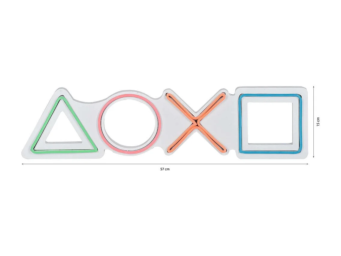 Décoration murale lumineuse Néon Playstation