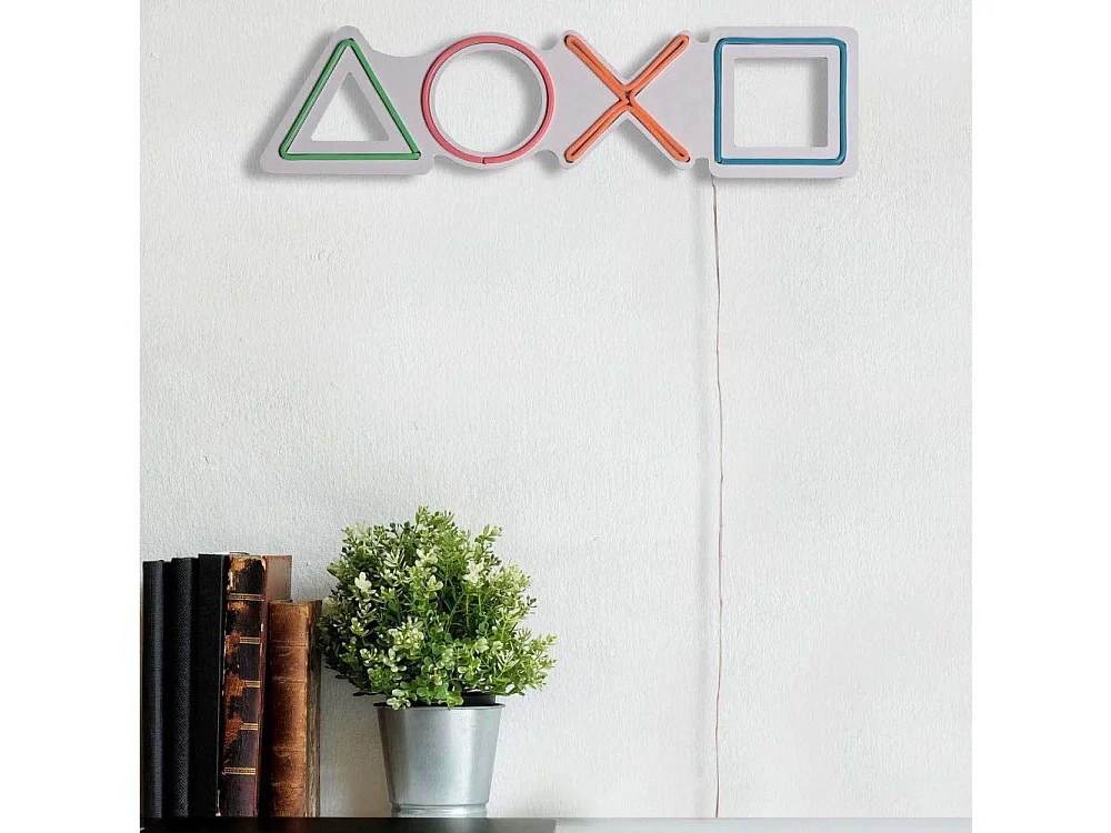 Décoration murale lumineuse Néon Playstation