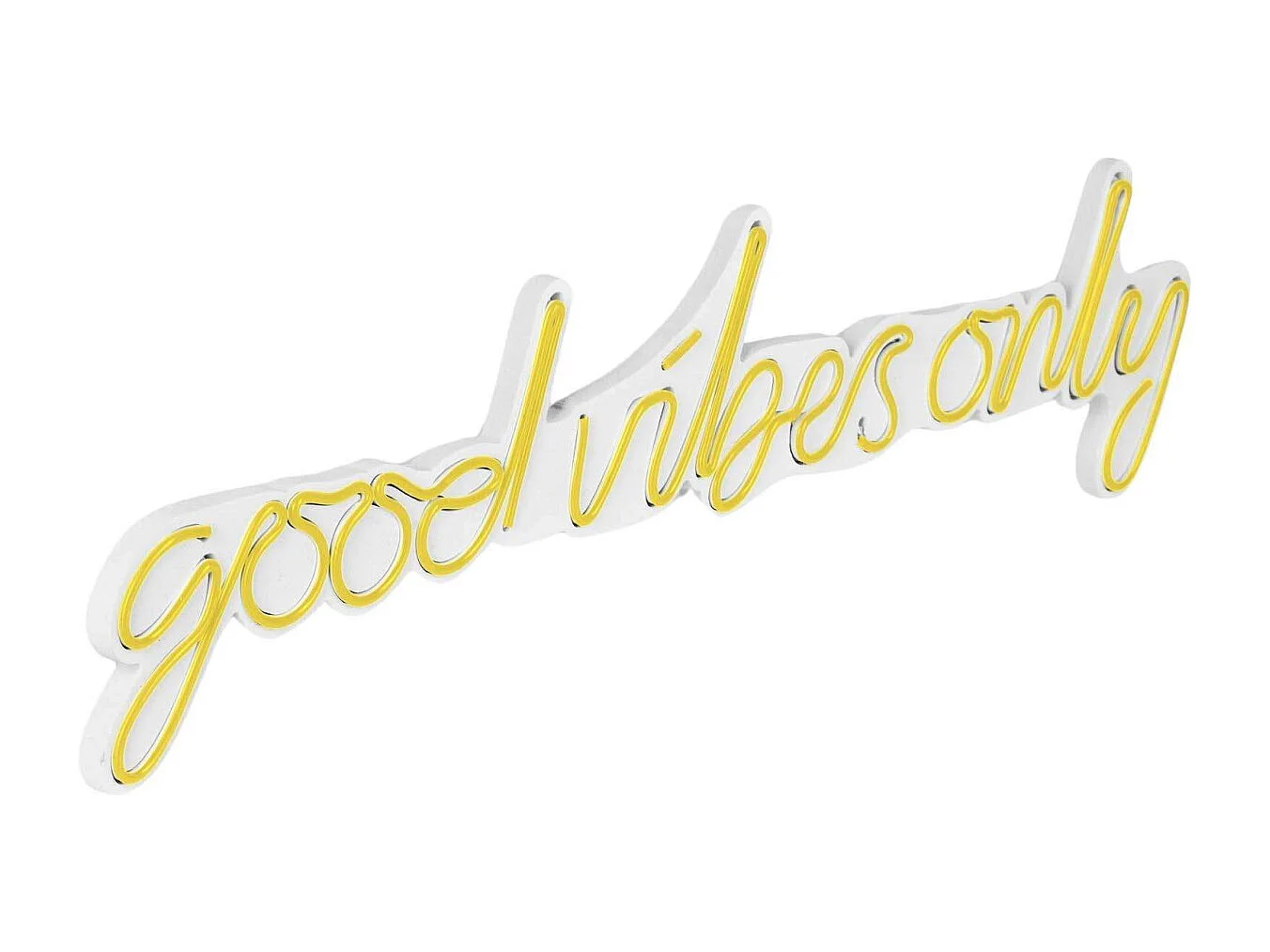 Décoration murale lumineuse Néon Good vibes jaune