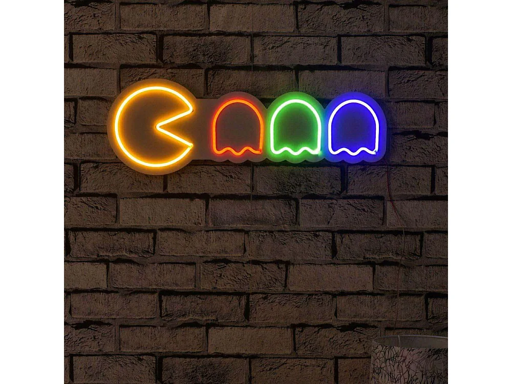 Décoration murale lumineuse Néon Pacman