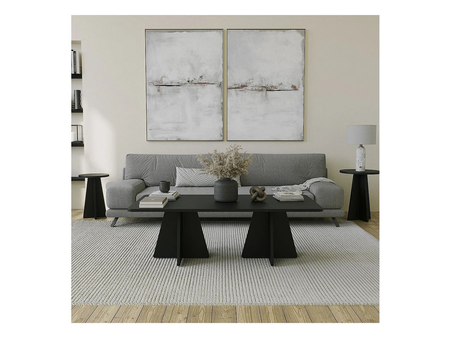 Table basse moderne Ralio L120cm Noir