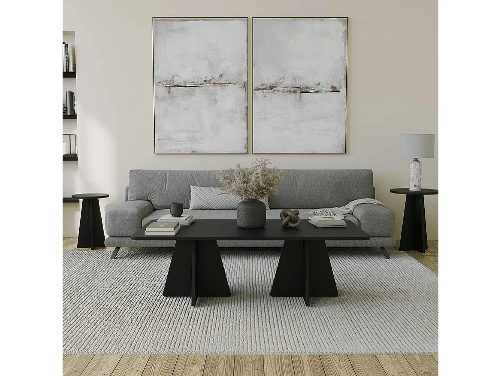 Table basse moderne Ralio L120cm Noir