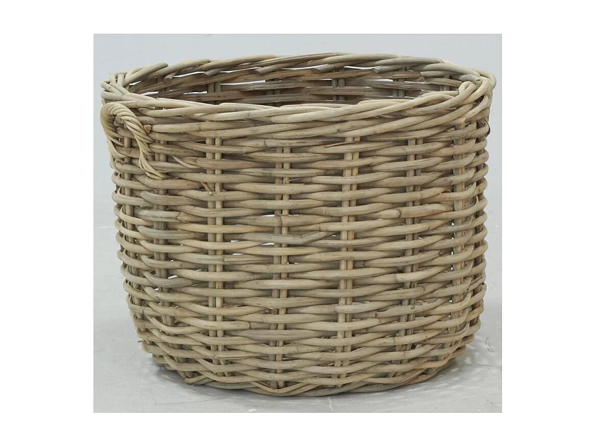 Cache-pots en poelet fendu sable (lot de 2)