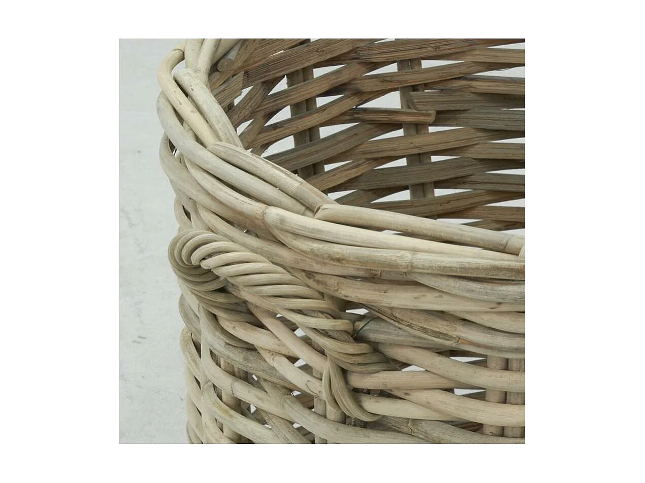 Cache-pots en poelet fendu sable (lot de 2)