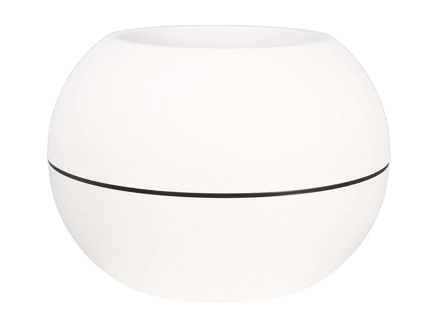 Pot en plastique boule effet granit 40 cm