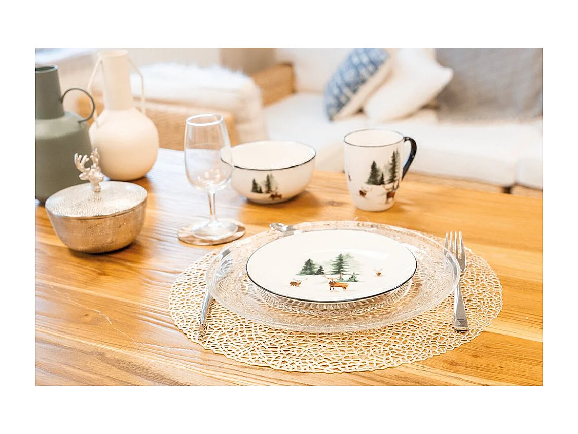 Sets de table en vinyle Fête (lot de 6) Doré 2