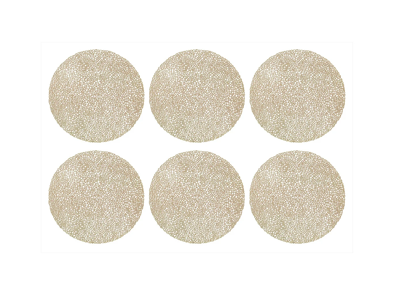 Sets de table en vinyle Fête (lot de 6) Doré 2