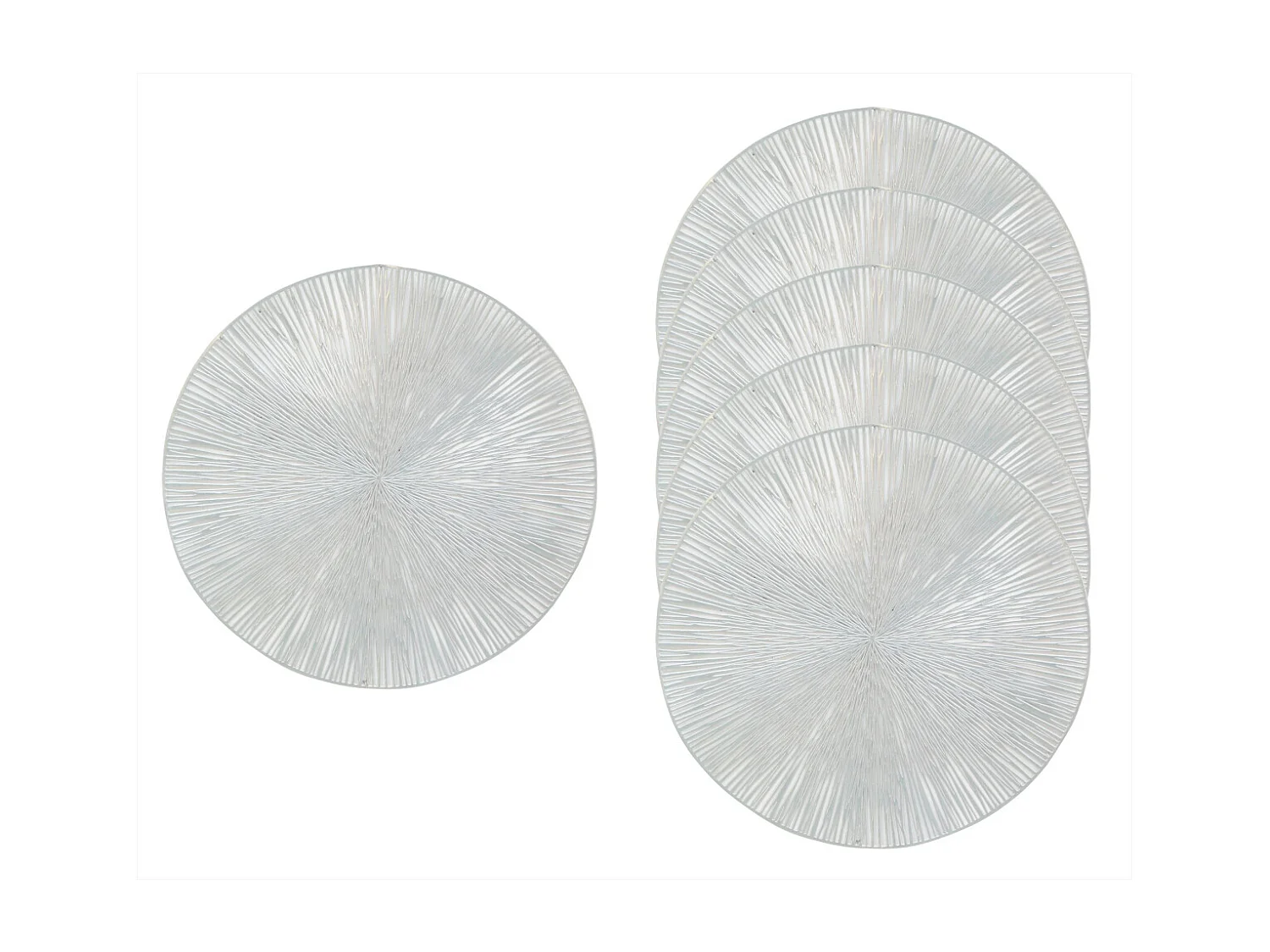 Sets de table en vinyle Fête (lot de 6) Argent