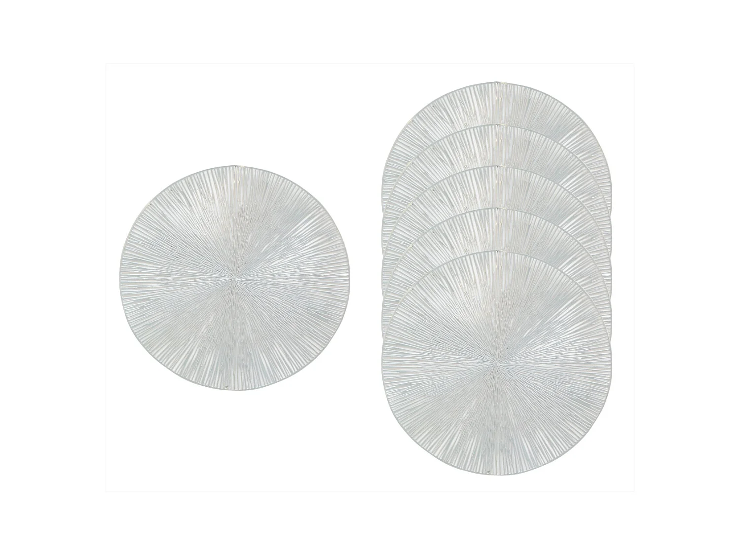 Sets de table en vinyle Fête (lot de 6) Argent