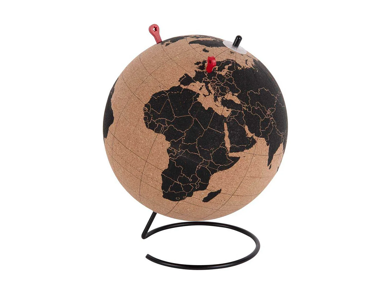 Globe terrestre en liège World 20 x 25 cm