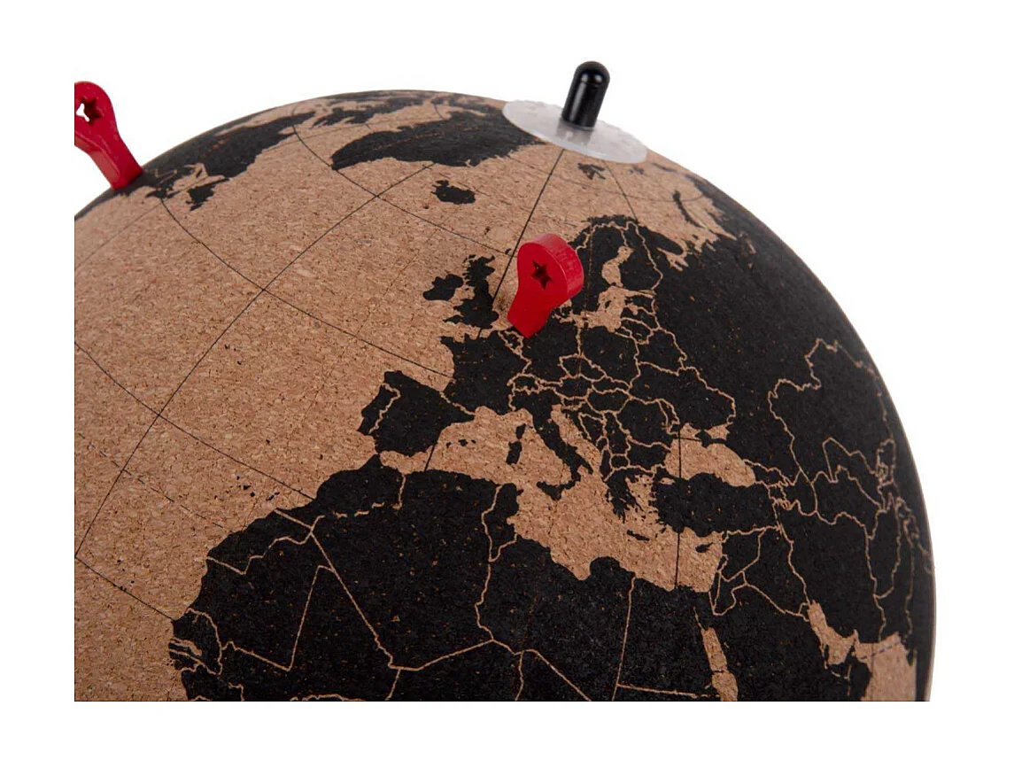 Globe terrestre en liège World 20 x 25 cm