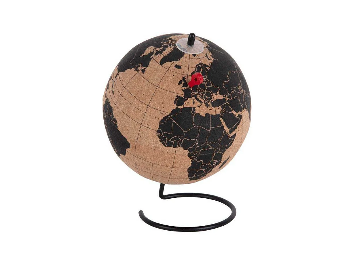 Globe terrestre en liège World 15 x 20 cm