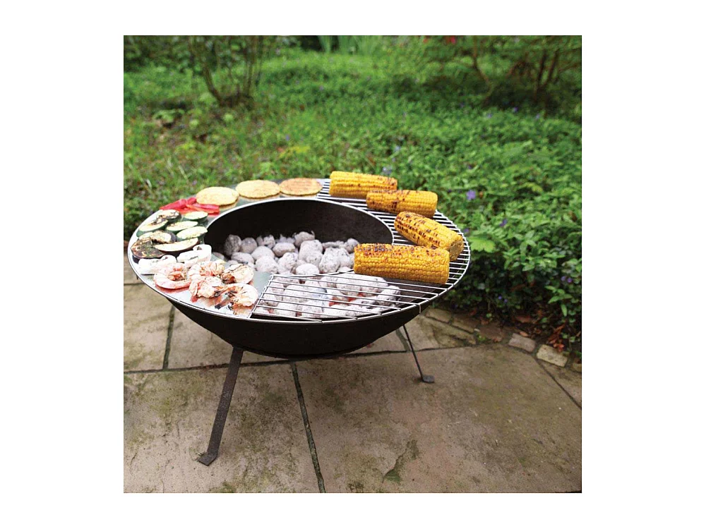 Grille pour brasero Flame Barbecue + plancha 60 cm