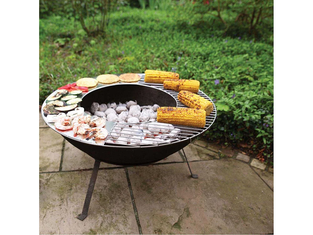Grille pour brasero Flame Barbecue + plancha 60 cm