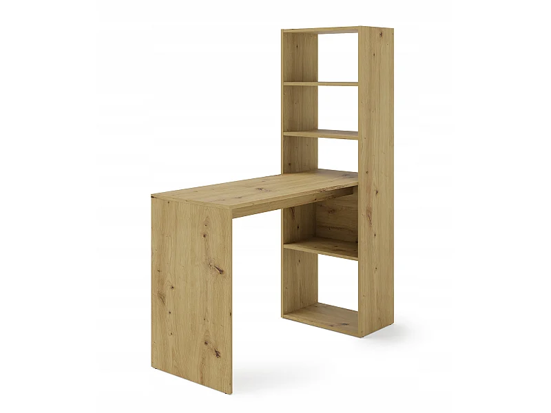 Bureau HARMONIE Table avec étagères pour ordinateur Bureau Chêne artisanal