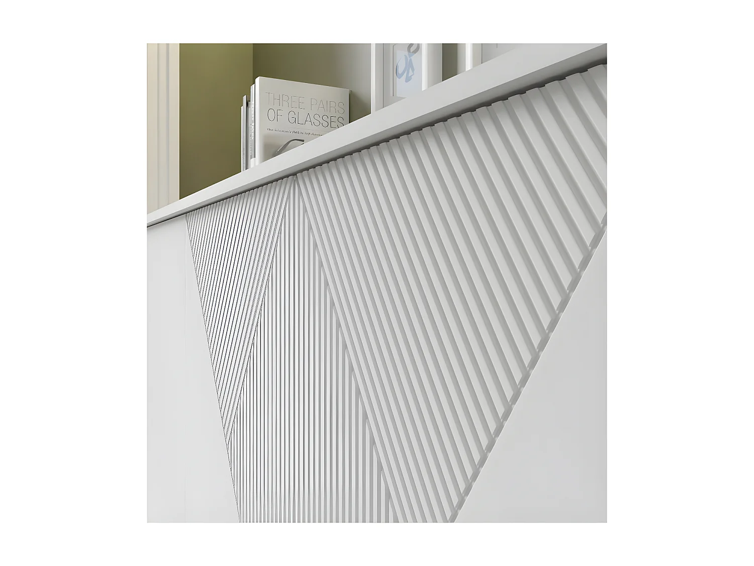 Meuble TV 180x40x61 cm meuble Hi-fi luxueux sur pied blanc mat WODUN