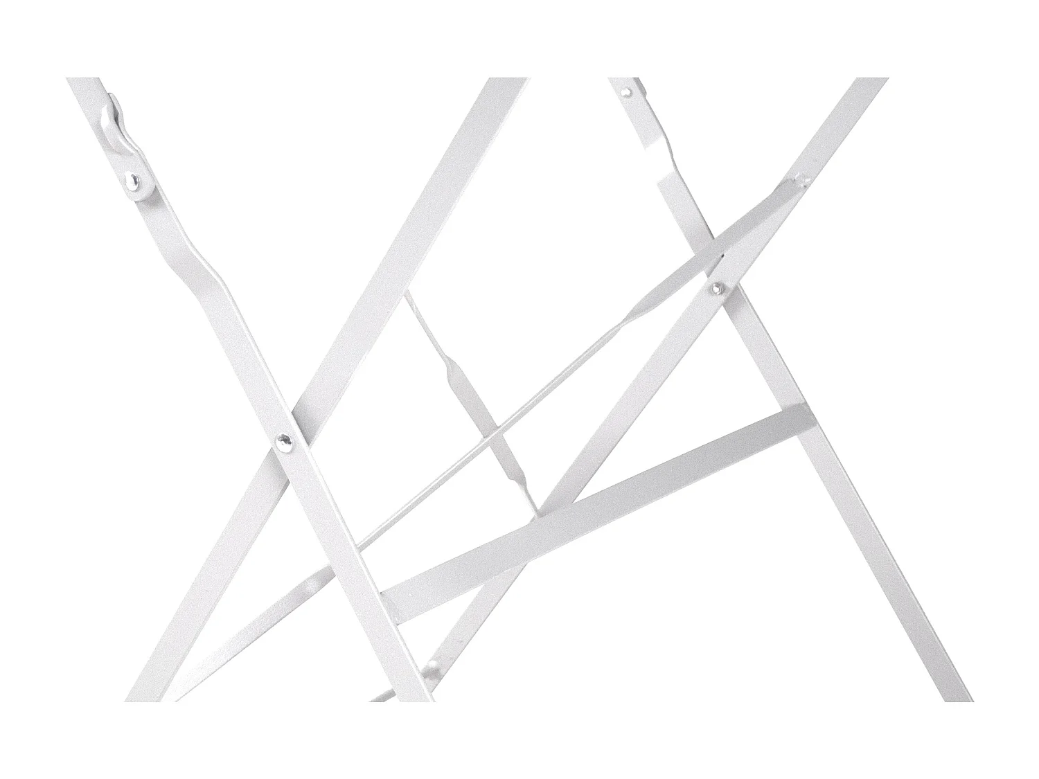 Tavolo pieghevole in metallo bianco, tavolo richiudibile 70×70 mod. Sorrento